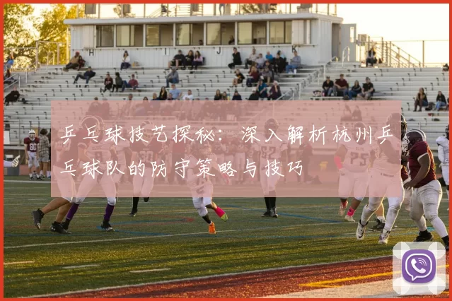 乒乓球技艺探秘：深入解析杭州乒乓球队的防守策略与技巧